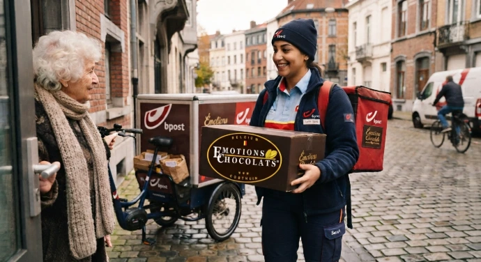Colis de chocolats Emotions Chocolats prêt à être expédié