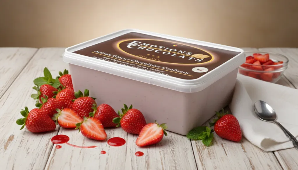 Glace aux fraises belges 1L