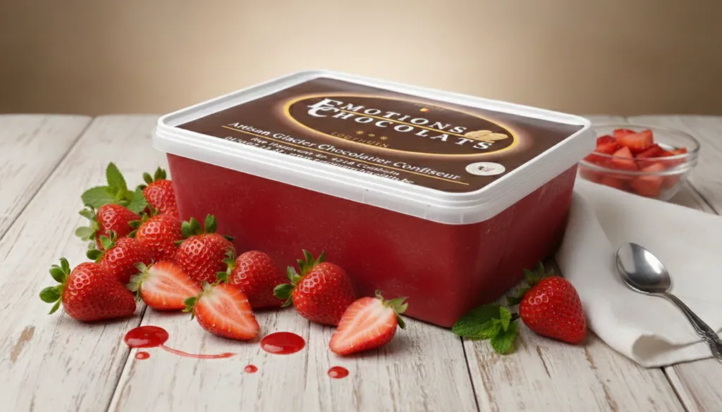 Sorbet Fraises 65% plein fruit